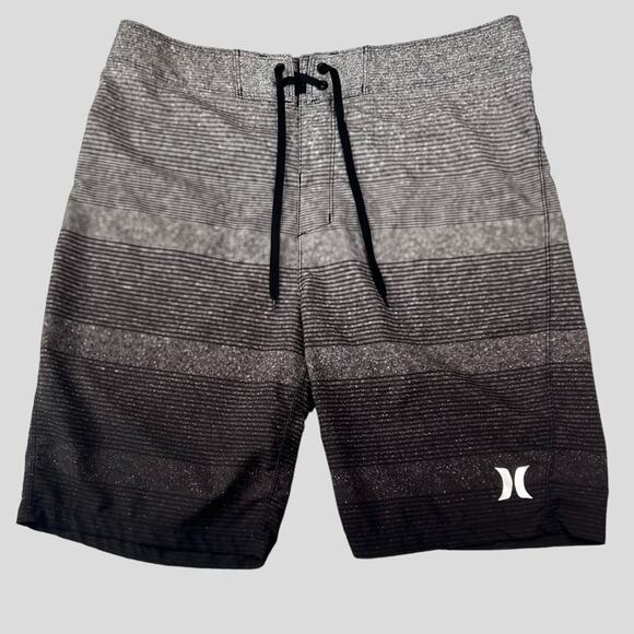 Hurley Mens Boardshort Phantom Zion Zip Pocket Black Surf Swim Trunk Size 31 - Picture 2 of 11